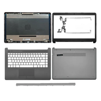 Za HP 14-CF 14-DF 14-DK 14-DP 14S-CR 14S-CF 240 245 G8 LCD DISPLEJ za laptop Stražnji Poklopac Prednji okvir, Naglasak je za Ruku Donji Telo Petlje Kapa Siva