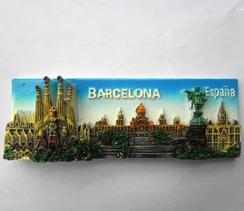 Španjolska Barcelona Turistički Suvenir Magneti Za Hladnjak