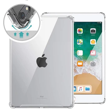 Противоударная Silikonska Ljuska Za Apple iPad 2 3 4 5 6 7 8 9 2017 2018 9.7 10.2 Prozirna Torbica Za Tablet Fleksibilna Bistra Stražnji Poklopac